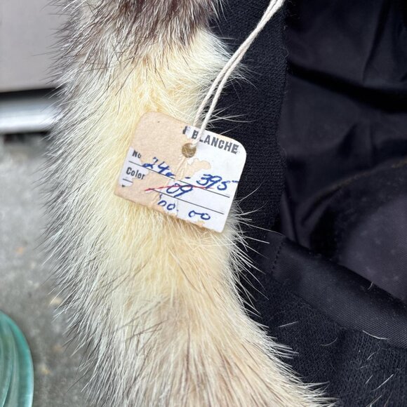 Vintage Adolfo Fur Hat Womens S Curly Lambs Wool Fur Trim Designer New York - Picture 6 of 8